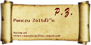 Penczu Zoltán névjegykártya